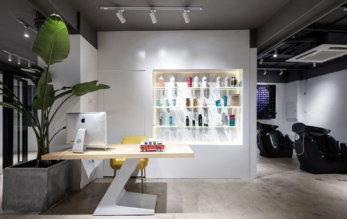 合肥美發(fā)店裝修公司工業(yè)風(fēng)美發(fā)店裝修效果圖個性裝修